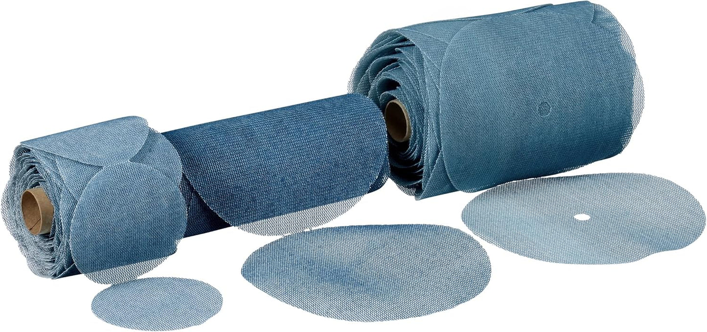 3M™ Blue Net Sanding Discs Roll, 3", Hook and Loop, 100 Pack