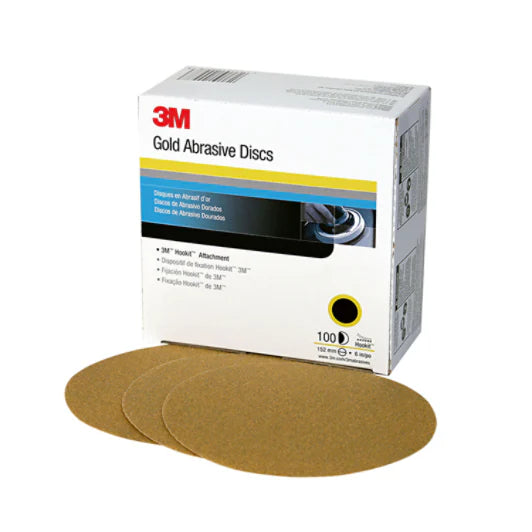 3M™ Hookit™ Gold Disc 236U, 00980, 6 in, P150, 100 discs per carton, 4 cartons per case