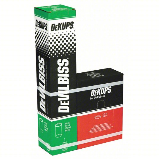 DevilBiss® DeKups® DPC602 Disposable Cup and Lid, 9 oz, For Use With Compact Series Spray Gun