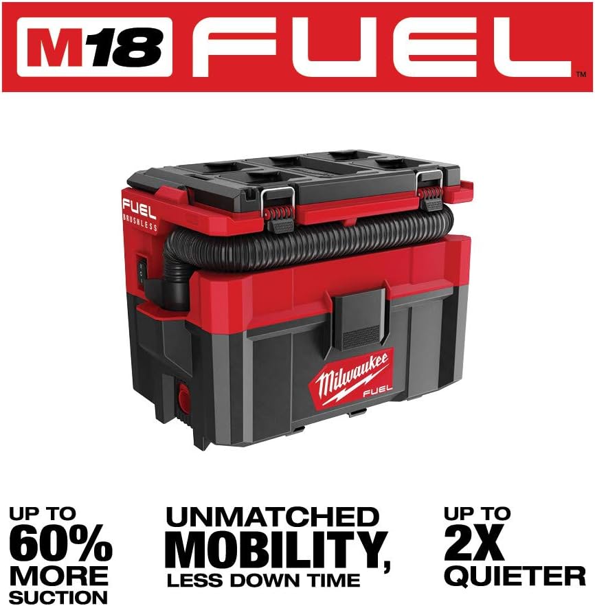 Milwaukee 0970-20 M18 FUEL PACKOUT 2.5 Gallon Wet/Dry Shop Vacuum