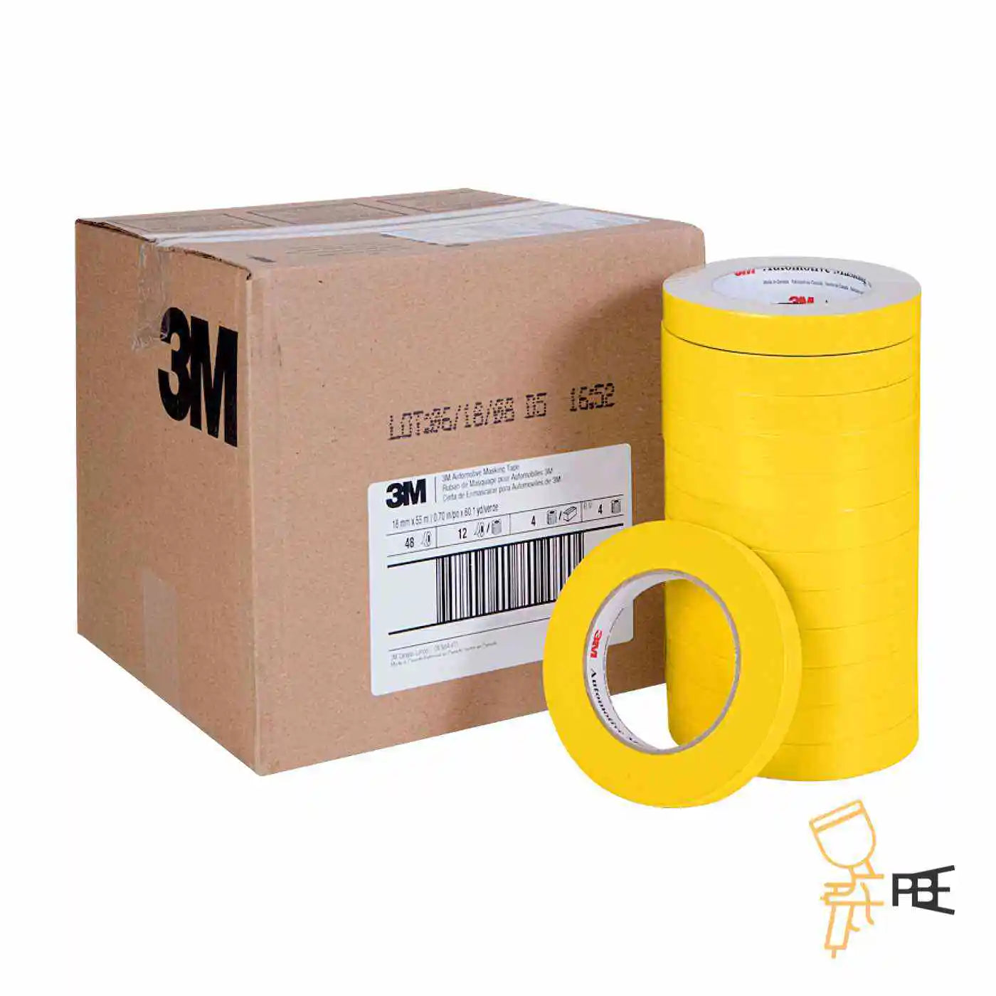 3M™ Automotive Refinish Yellow Masking Tape 388N
