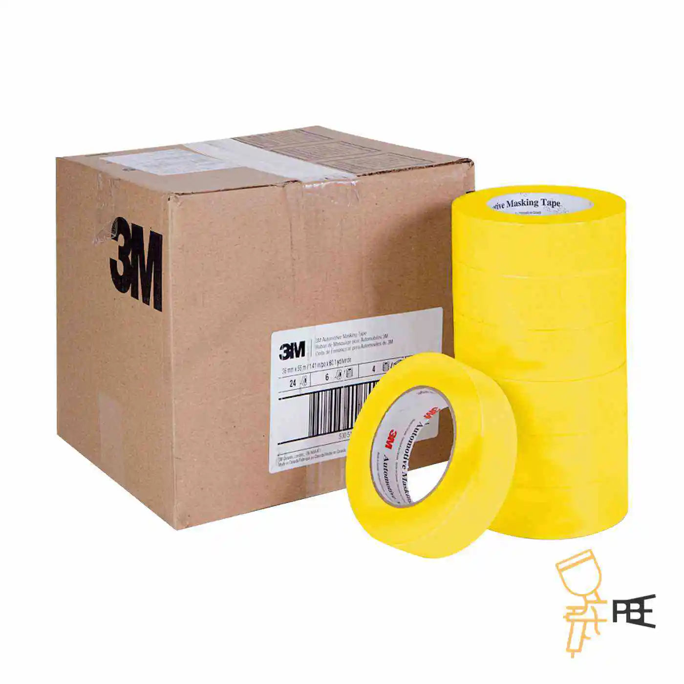 3M™ Automotive Refinish Yellow Masking Tape 388N