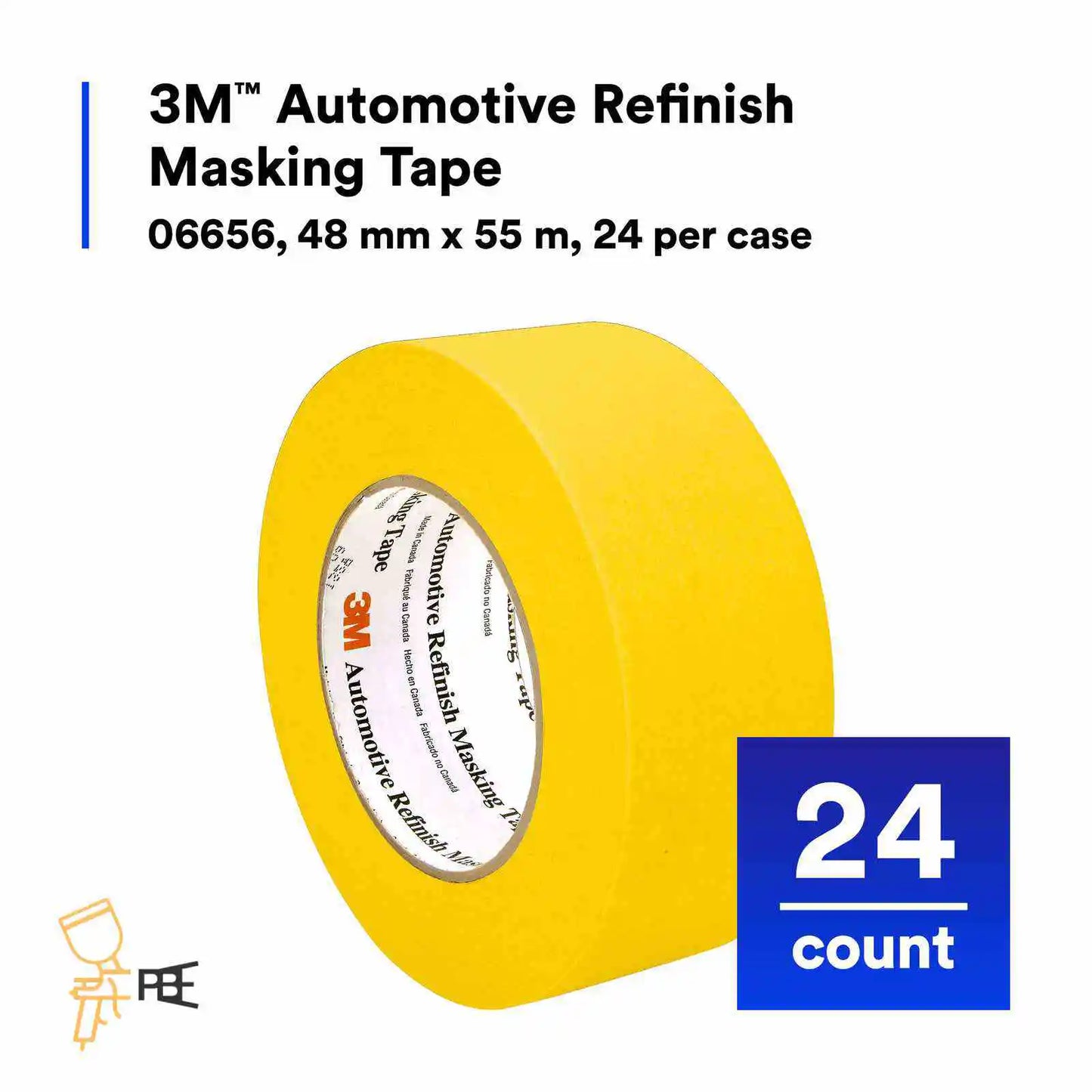 3M™ Automotive Refinish Yellow Masking Tape 388N