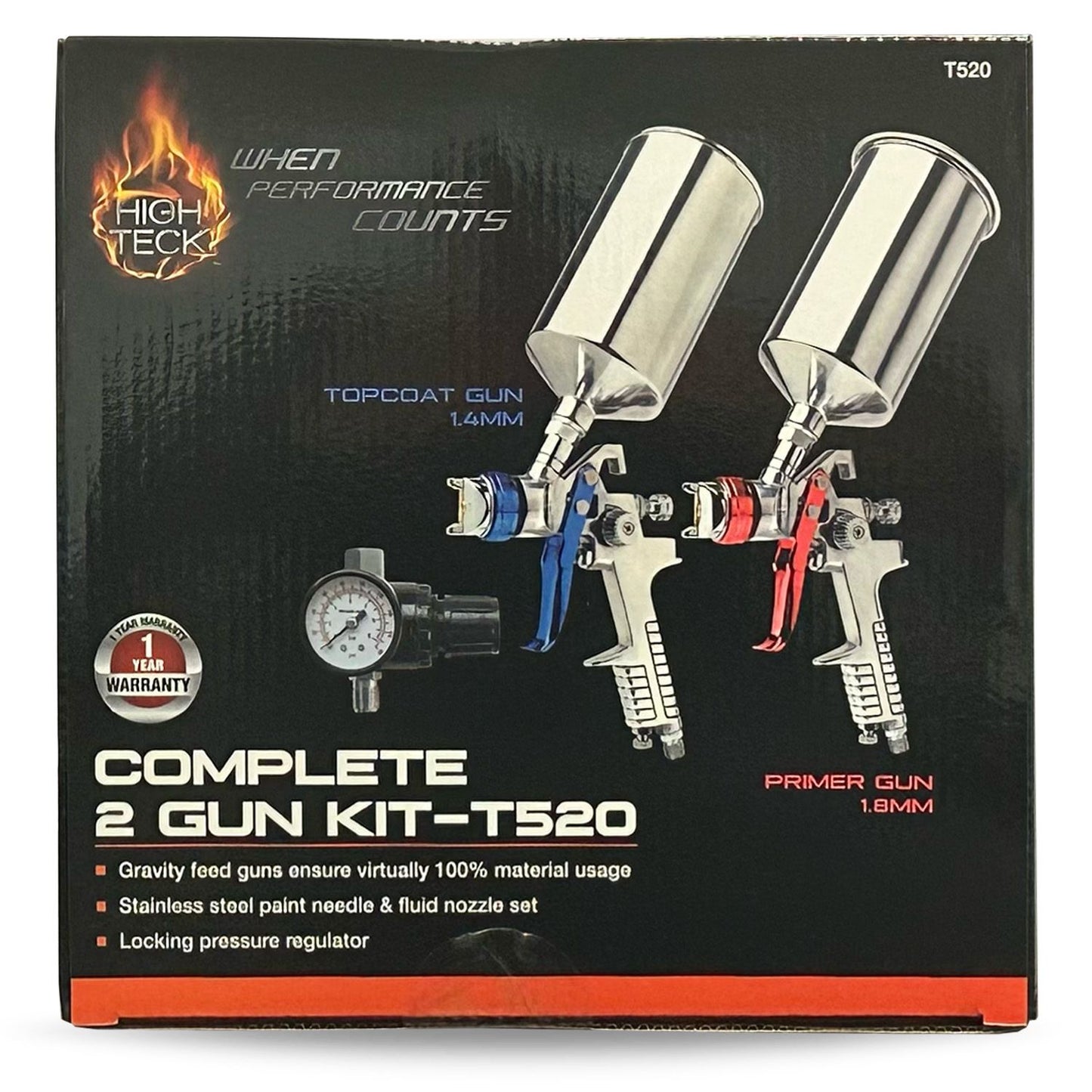 High Teck™ T520 Performance Series 2-Gun HVLP Primer and Top Coat Set