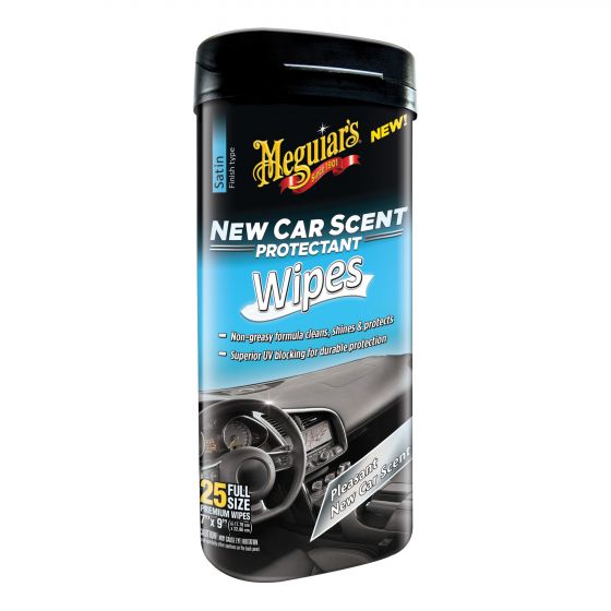 Meguiar's® G4200 New Car Scent Protectant Wipes, 25 Wipes Bottle, Milky White, Liquid