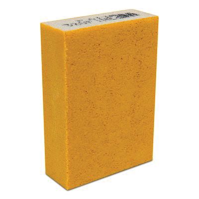 3M™ 03070 Performance Sanding Sponge, 3-3/4 in W x 2-5/8 in L, 1 in THK, 320 Grit, Fine Grade, Yellow Color