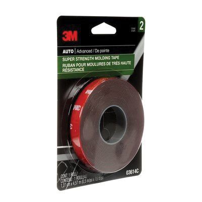 3M™ Double Sided Super Strength Molding Tape, 03614, 15 ft x 1/2 in, 1 Roll