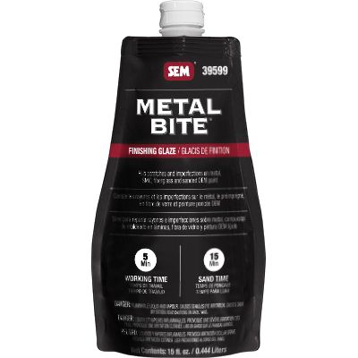 Metal Bite™ 39599 Finishing Glaze, 15 oz Pouch, Light Blue, Liquid