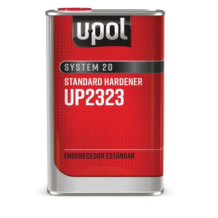 U-POL® SYSTEM 20 UP2323 National Rule Standard Hardener, 1 L Tin, Clear, Liquid, Use With: 2K Primers and Clearcoats