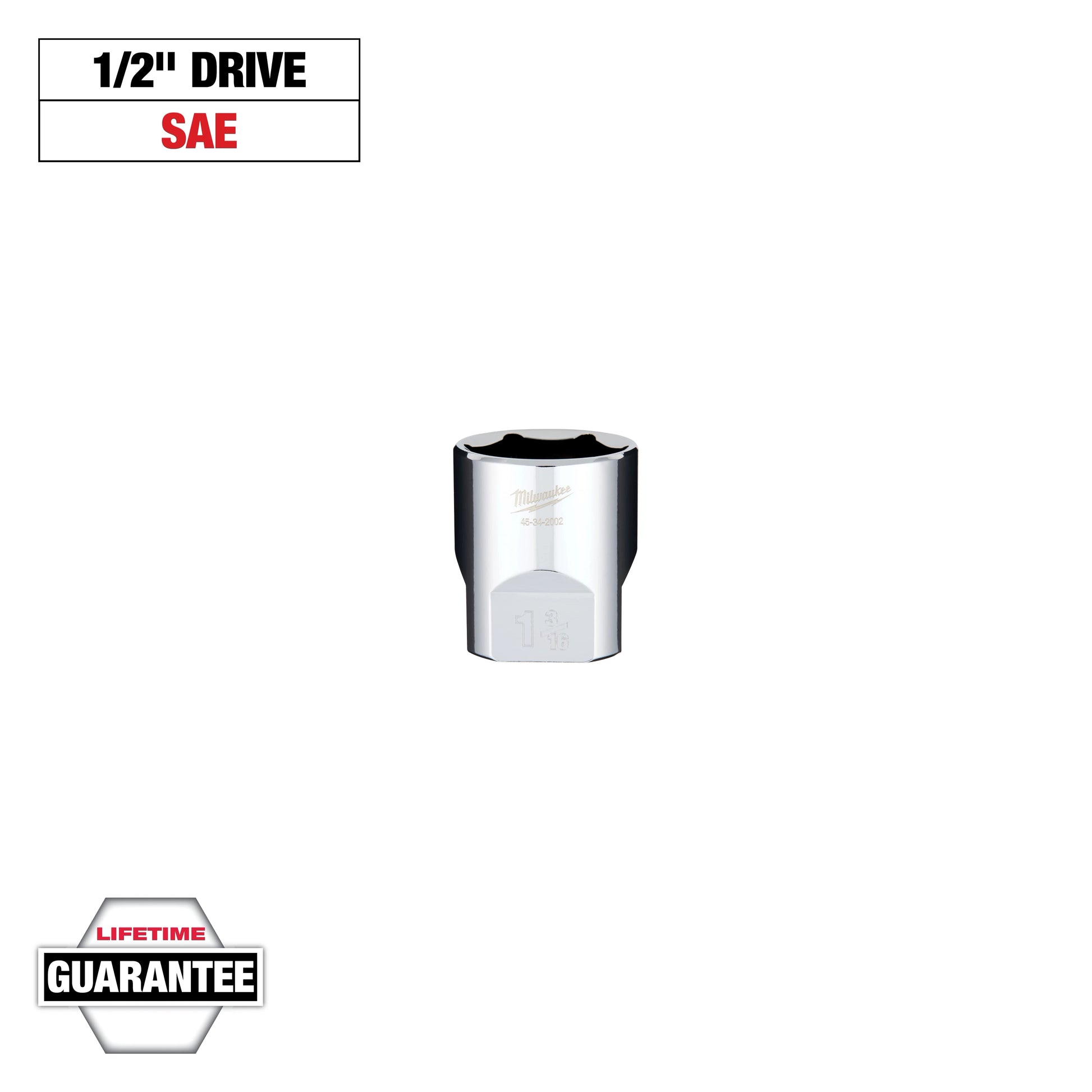 Milwaukee 1/2" Drive 1-3/16" Socket — 45-34-2002