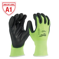 Milwaukee High Visibility Cut Level 1 Polyurethane Dipped Gloves - XL — 48-73-8913