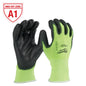 Milwaukee High Visibility Cut Level 1 Polyurethane Dipped Gloves - XL — 48-73-8913