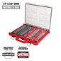Milwaukee 106 pc 1/4" and 3/8" Metric & SAE Ratchet and Socket Set with PACKOUT™ Low-Profile Organizer — 48-22-9486