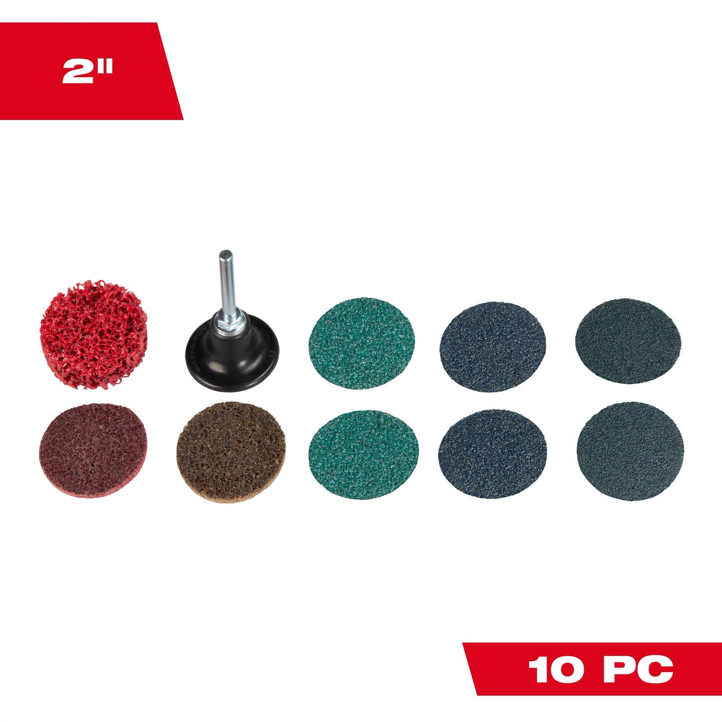 Milwaukee 10 PC 2" Quick Change Disc Kit — 49-92-9000