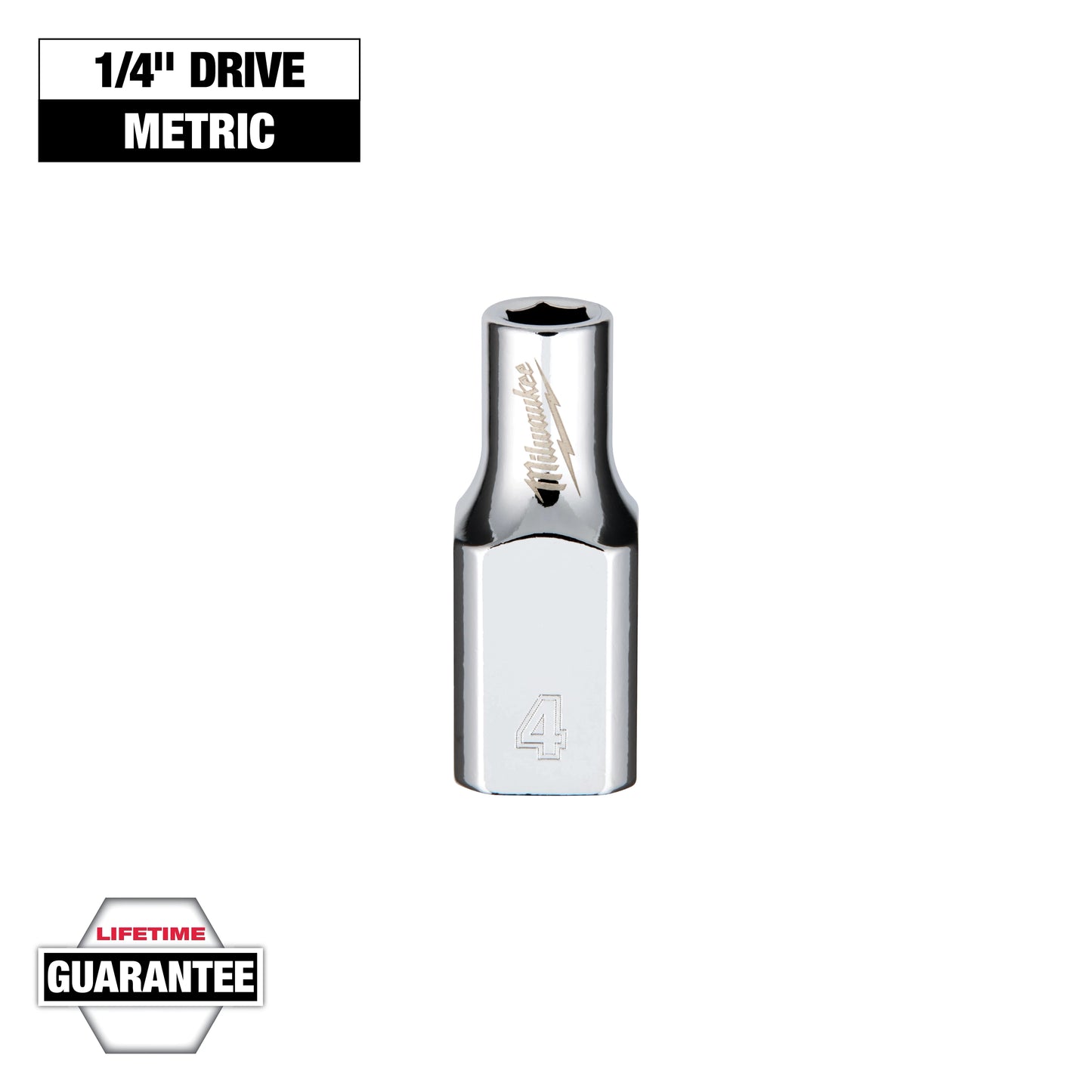 Milwaukee 1/4" Drive 4mm Socket — 45-34-4000