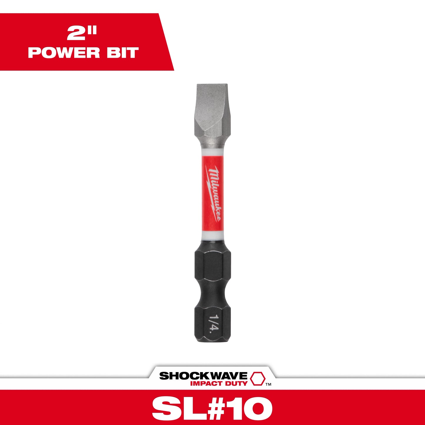 Milwaukee SHOCKWAVE™ Impact Duty 2"Slotted 1/4" Power Bit — 48-32-4918