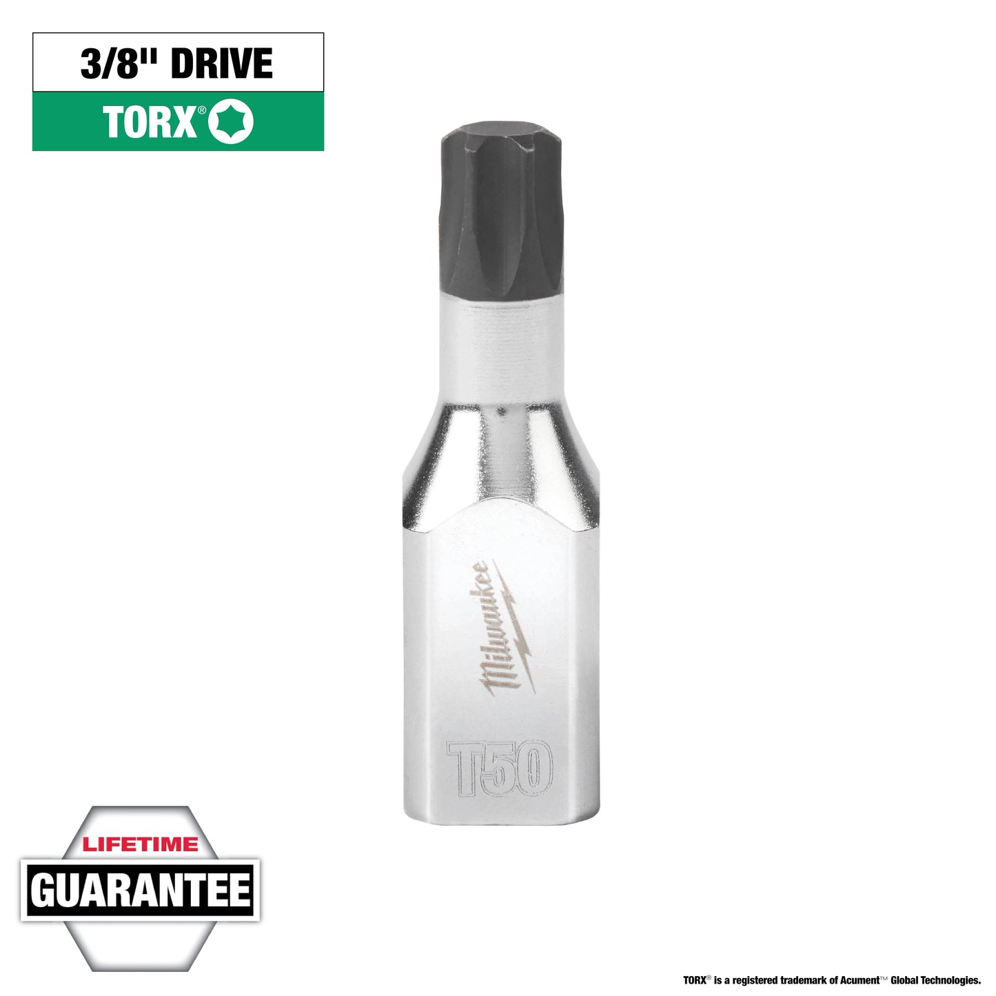 Milwaukee 3/8" Drive T50 TORX® Bit Socket — 45-34-1017