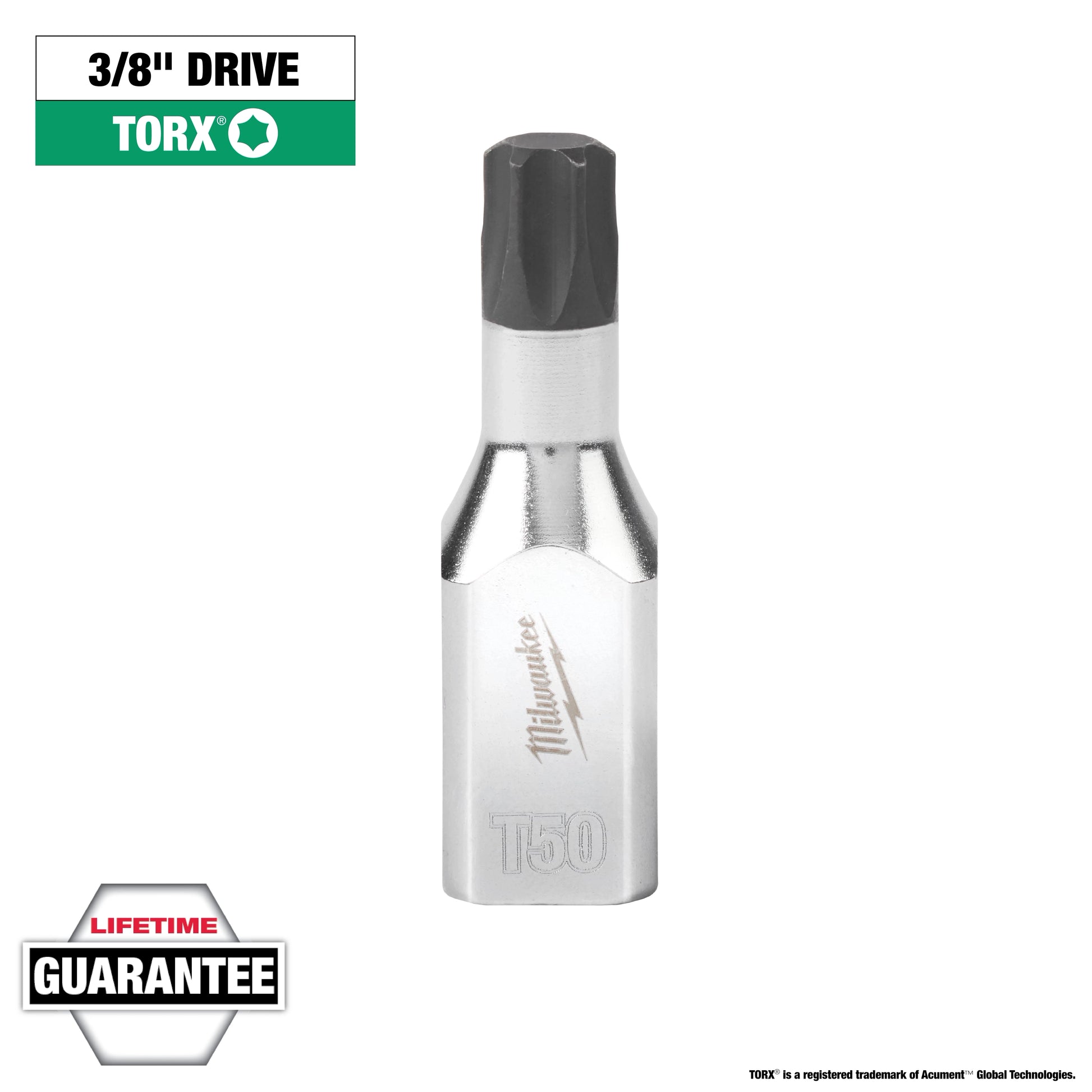 Milwaukee 3/8" Drive T50 TORX® Bit Socket — 45-34-1017