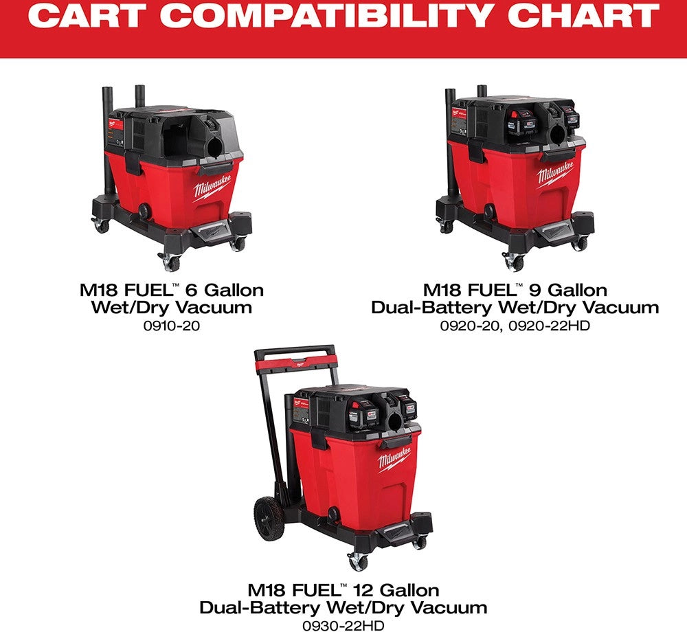 Milwaukee® M18™ Wet/Dry Vacuum Cart, 0923-20