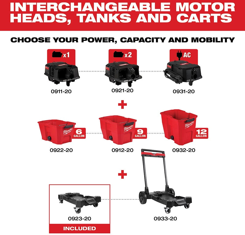 Milwaukee® M18™ Wet/Dry Vacuum Cart, 0923-20