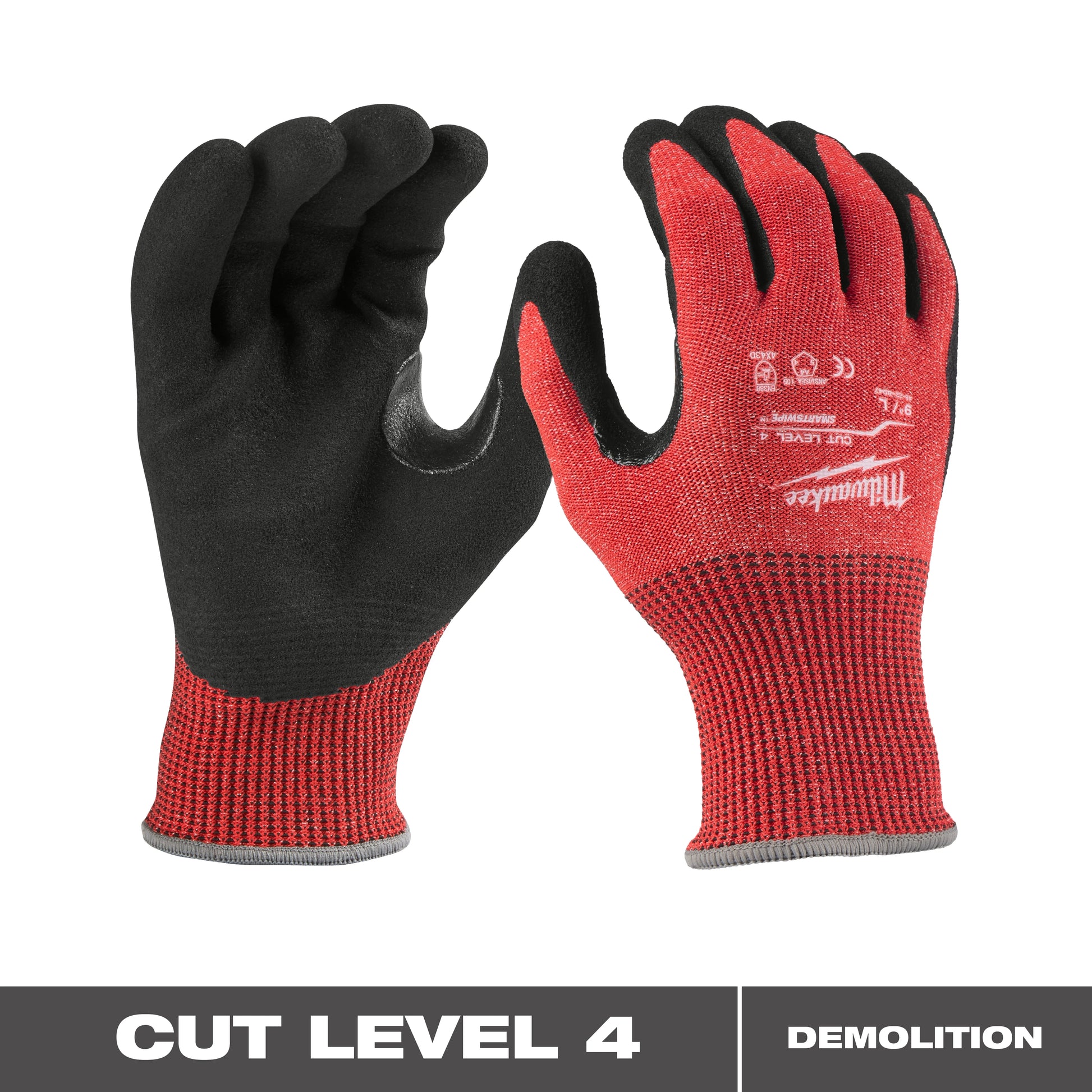 Milwaukee Cut Level 4 Nitrile Dipped Gloves - XL — 48-22-8948