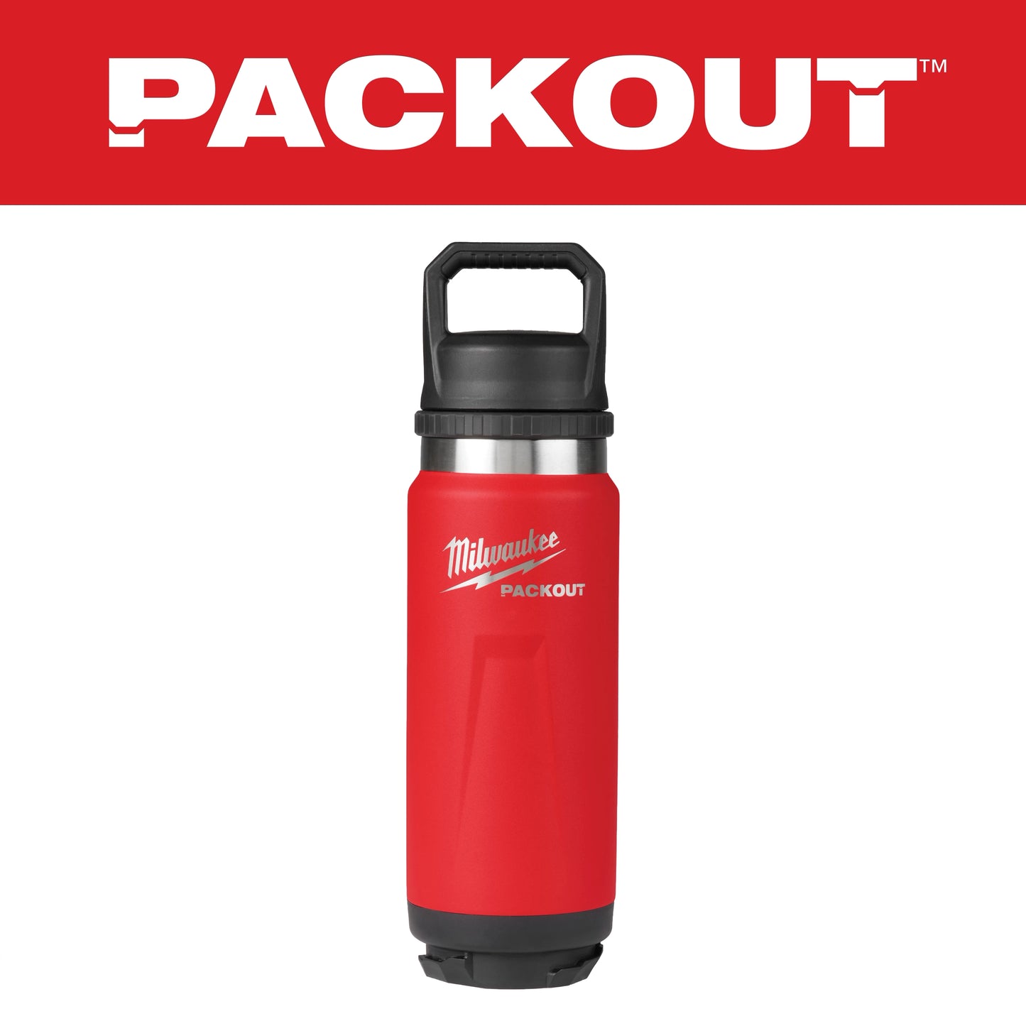 Milwaukee PACKOUT™ 24 oz Insulated Bottle with Chug Lid — 48-22-8396R