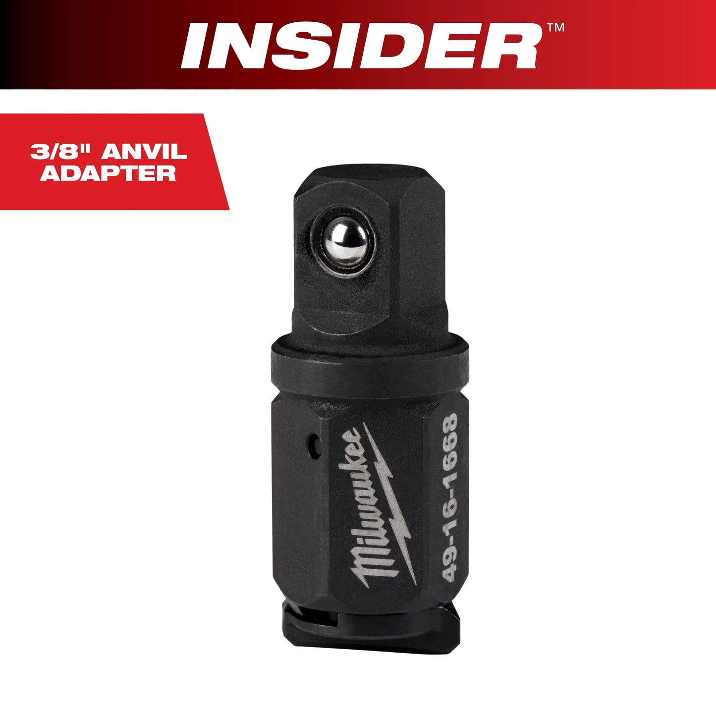 Milwaukee INSIDER™ Box Ratchet 3/8" Anvil Adapter — 49-16-1668