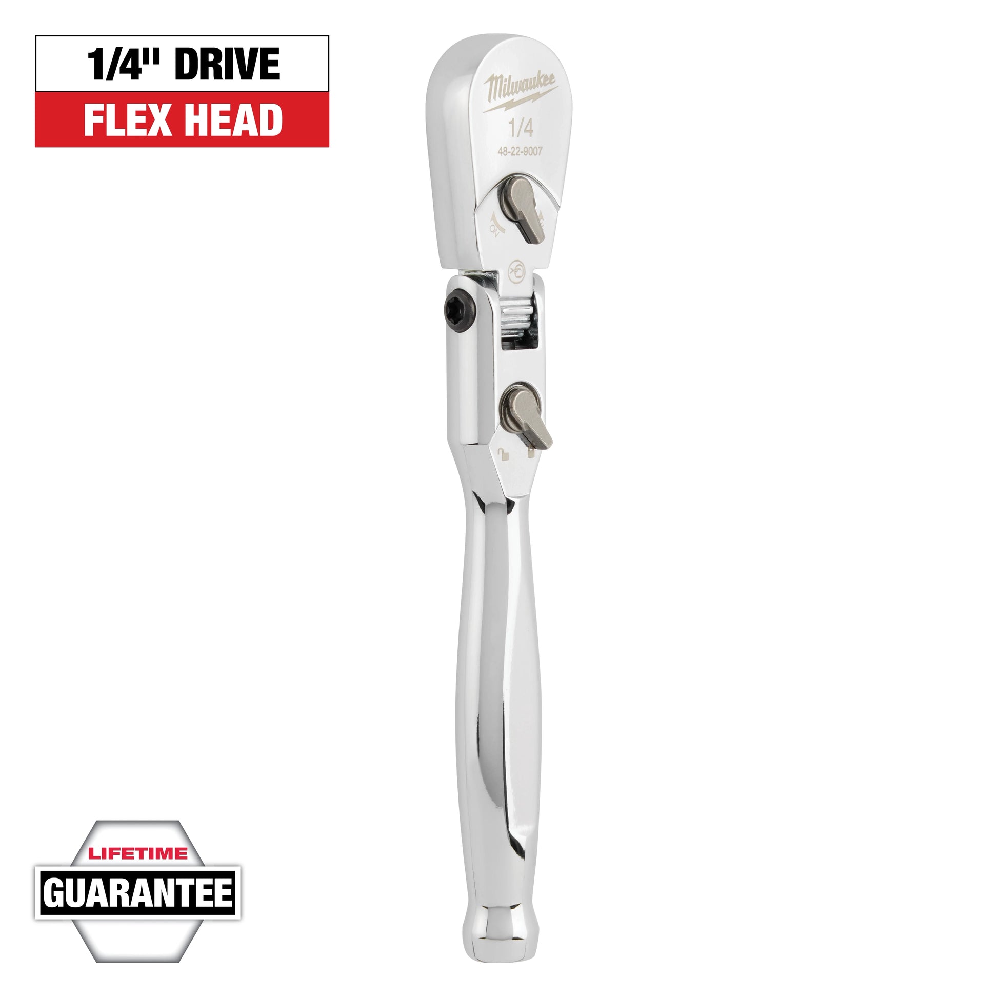 Milwaukee 1/4" Drive 6" Flex Head Ratchet — 48-22-9007