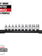 Milwaukee 10 pc 1/4” Drive Low-Profile Hex Bit Socket Set - Metric — 48-22-9545
