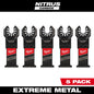 Milwaukee 1-3/8" NITRUS™ Carbide Extreme Metal Universal Fit Oscillating Multi-Tool Blade (5 PK) — 49-25-1565