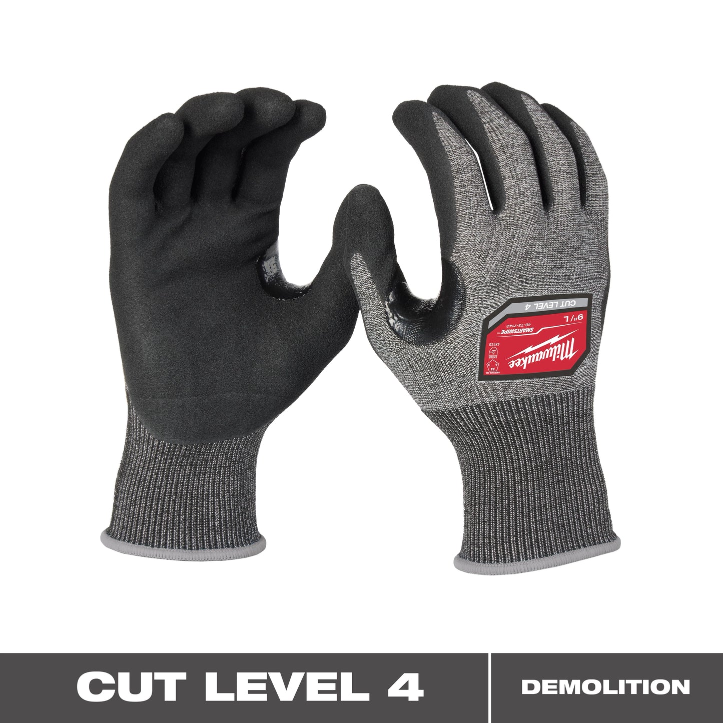 Milwaukee Cut Level 4 High-Dexterity Nitrile Dipped Gloves - XL — 48-73-7143