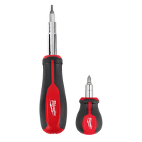 Milwaukee 2 pc 11-in-1 Multi-Bit Screwdriver and 6-IN-1 Stubby Multi-Bit Screwdriver Set — 48-22-2763