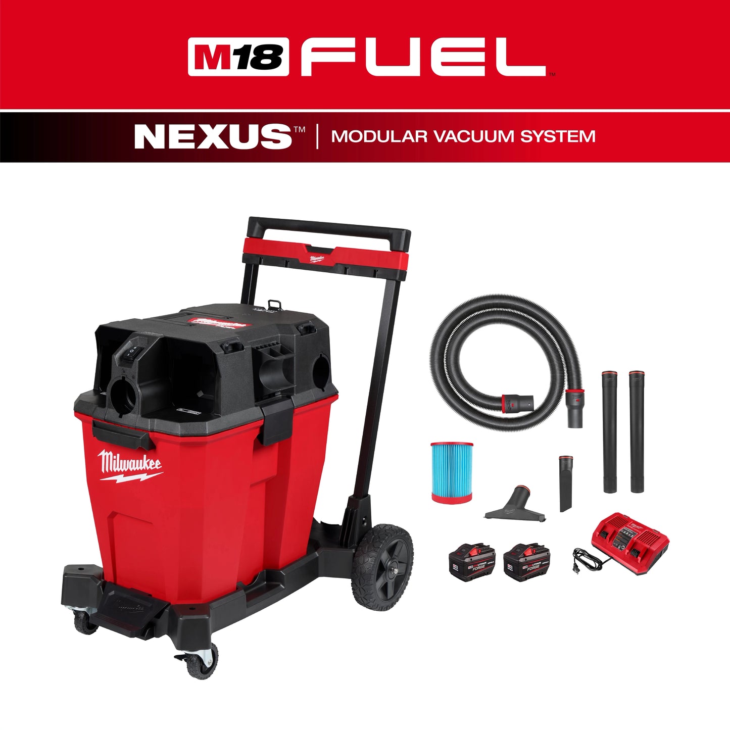 Milwaukee M18 FUEL™ NEXUS™ 12 Gallon Dual Battery Wet/Dry Vacuum Kit — 0930-22HD
