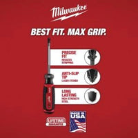 Milwaukee 1/4" Slotted 4" Cushion Grip Screwdriver (USA) — MT206