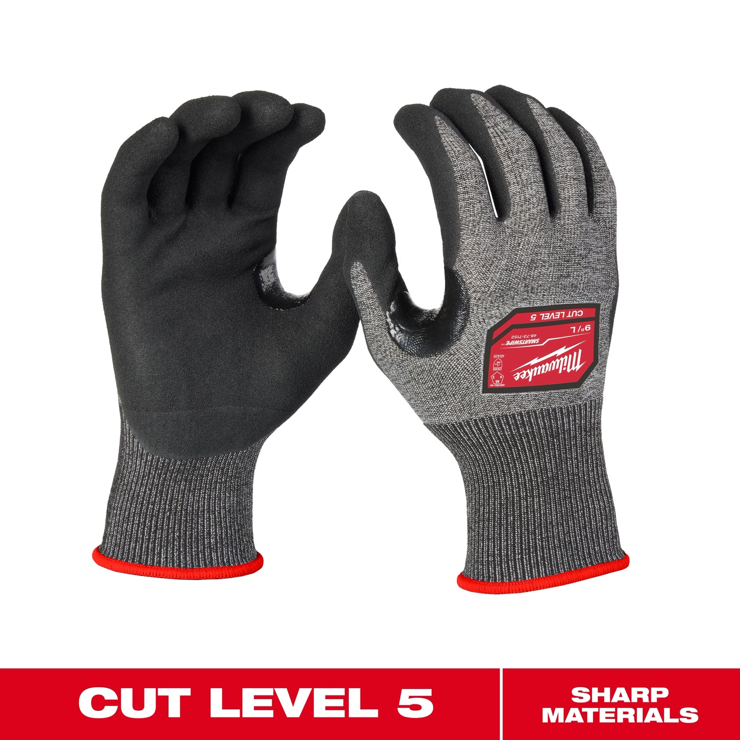 Milwaukee Cut Level 5 High-Dexterity Nitrile Dipped Gloves - M — 48-73-7151