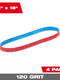 Milwaukee 1/2” x 18” 120 Grit Bandfile Belts – 4 pack — 48-80-9120