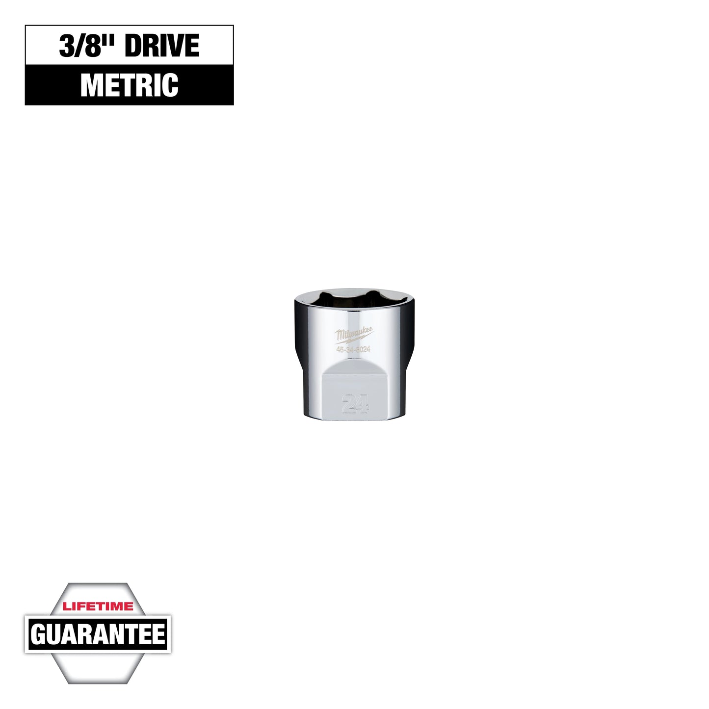 Milwaukee 3/8" Drive 24mm Socket — 45-34-8024