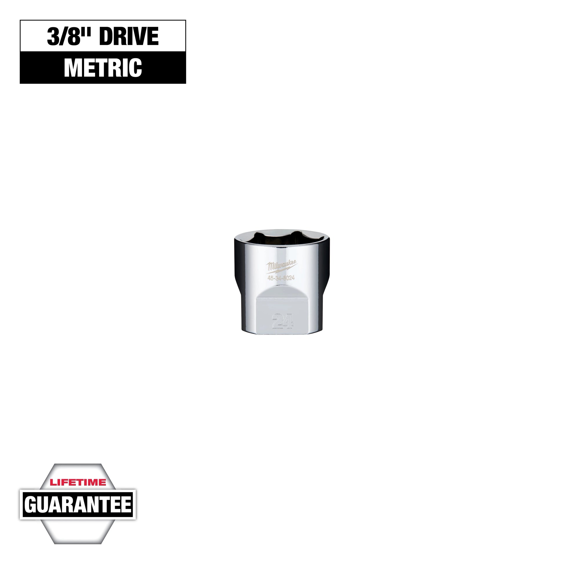 Milwaukee 3/8" Drive 24mm Socket — 45-34-8024