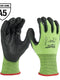 Milwaukee High Visibility Cut Level 5 Polyurethane Dipped Gloves - S — 48-73-8950
