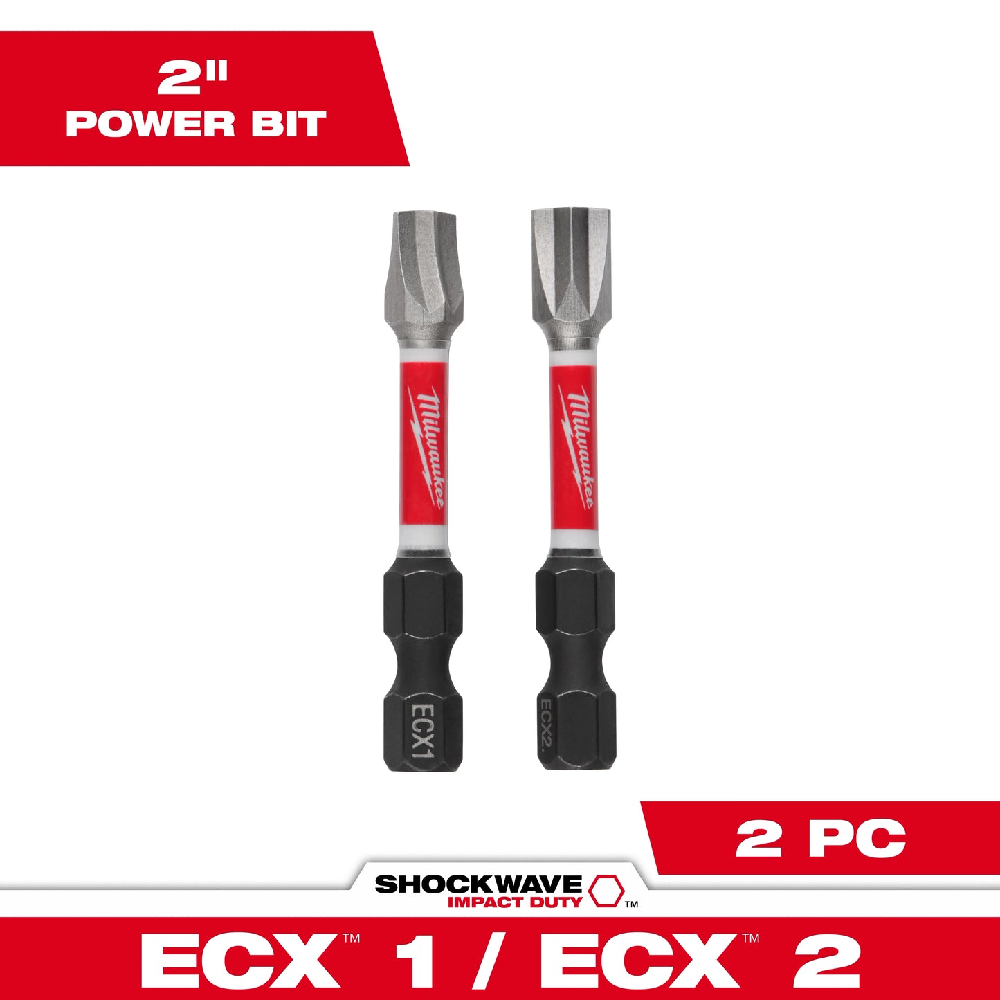 Milwaukee 2 PC SHOCKWAVE™ Impact Duty 2" ECX™ Combo Kit — 48-32-4443