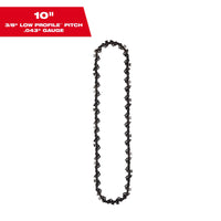 Milwaukee 10" 3/8" LOW PROFILE™ Pitch, .043" Gauge Saw Chain — 49-16-2723