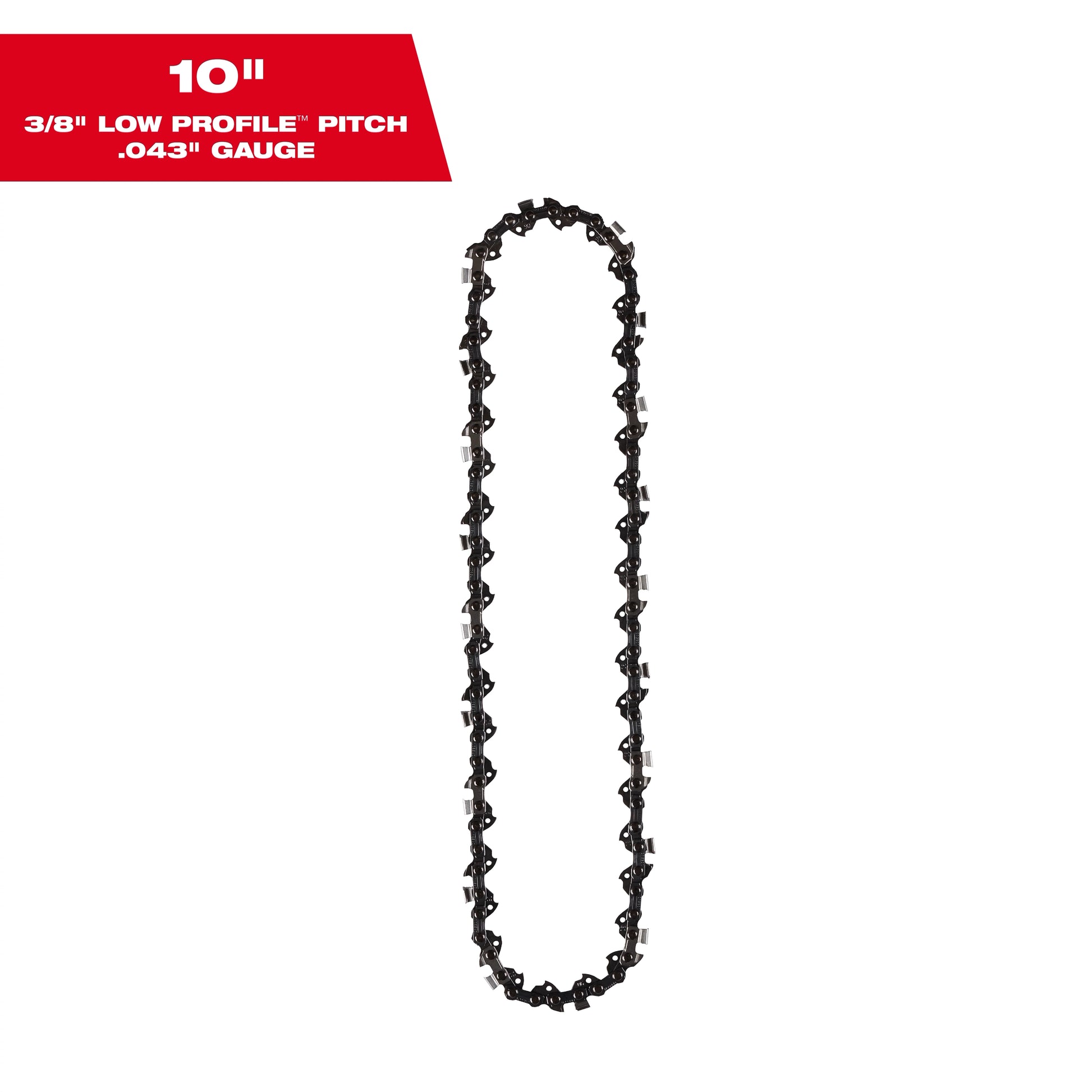 Milwaukee 10" 3/8" LOW PROFILE™ Pitch, .043" Gauge Saw Chain — 49-16-2723
