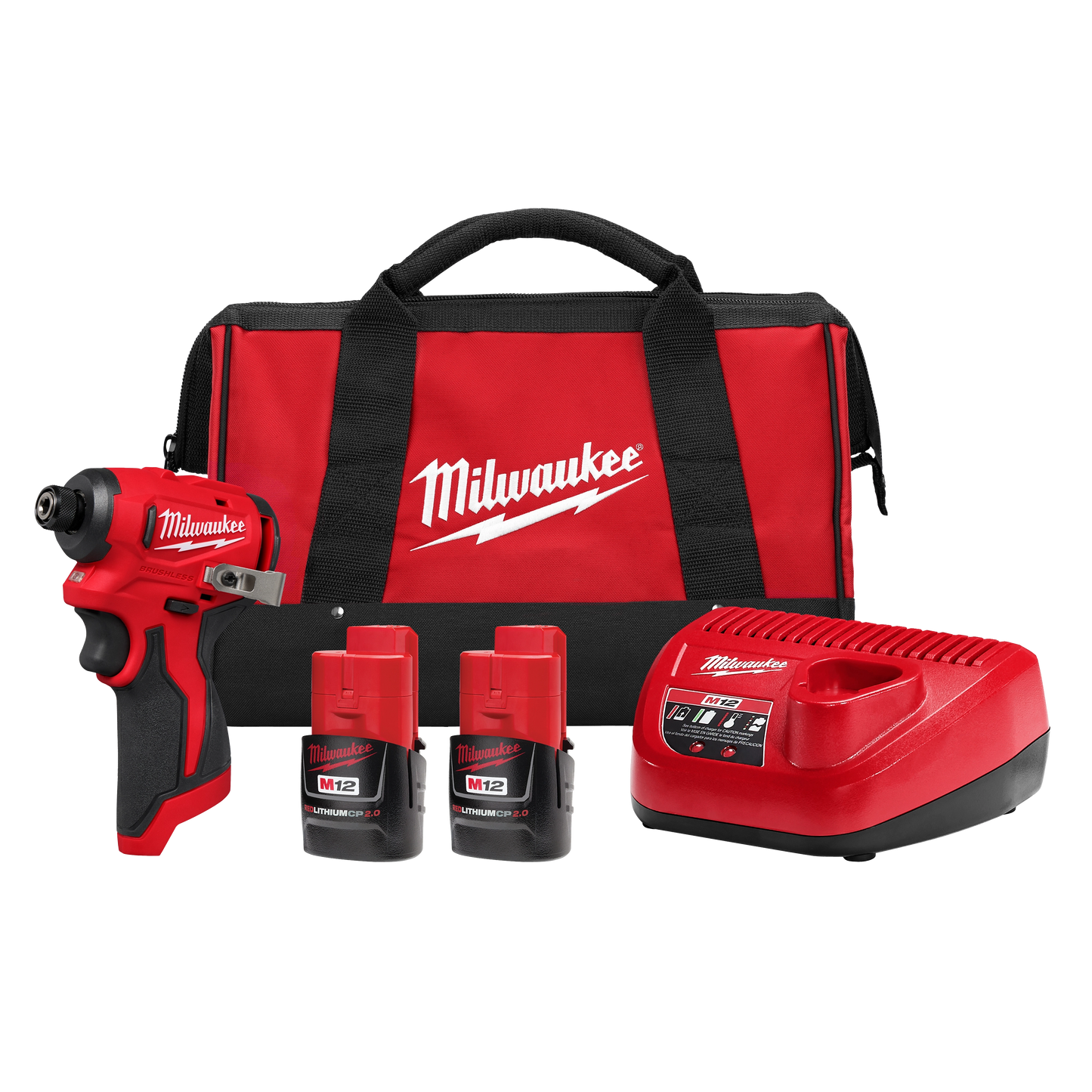 Milwaukee M12™ Subcompact Brushless 1/4" Hex Impact Driver Kit — 3450-22
