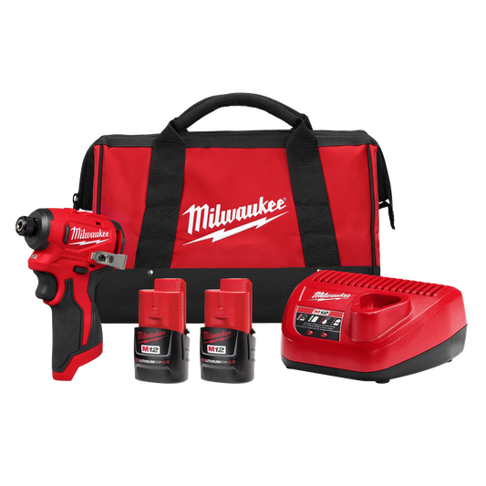Milwaukee M12™ Subcompact Brushless 1/4" Hex Impact Driver Kit — 3450-22