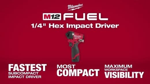 Milwaukee M12 FUEL™ 1/4" Hex Impact Driver — 3453-20