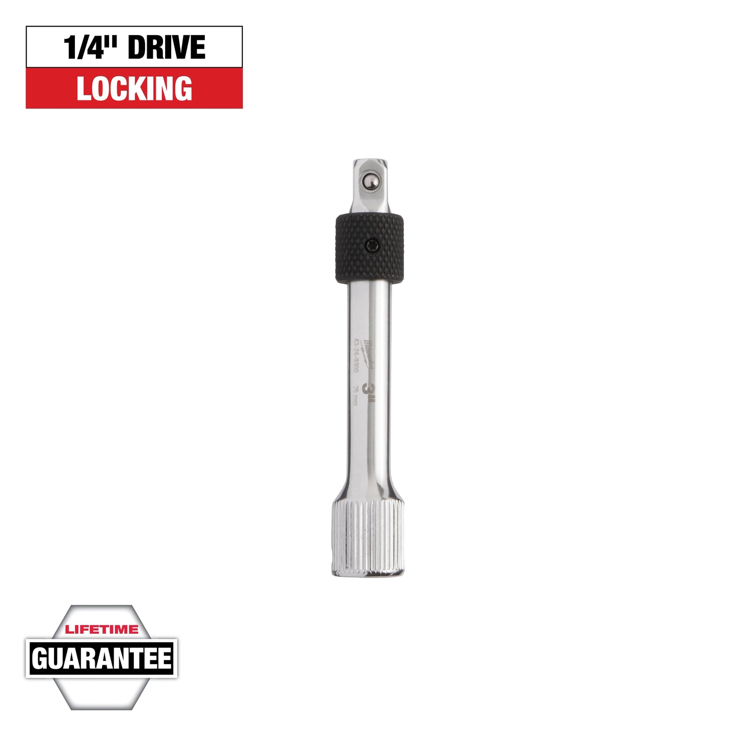 Milwaukee 1/4" Drive 3" Locking Extension — 43-24-9300