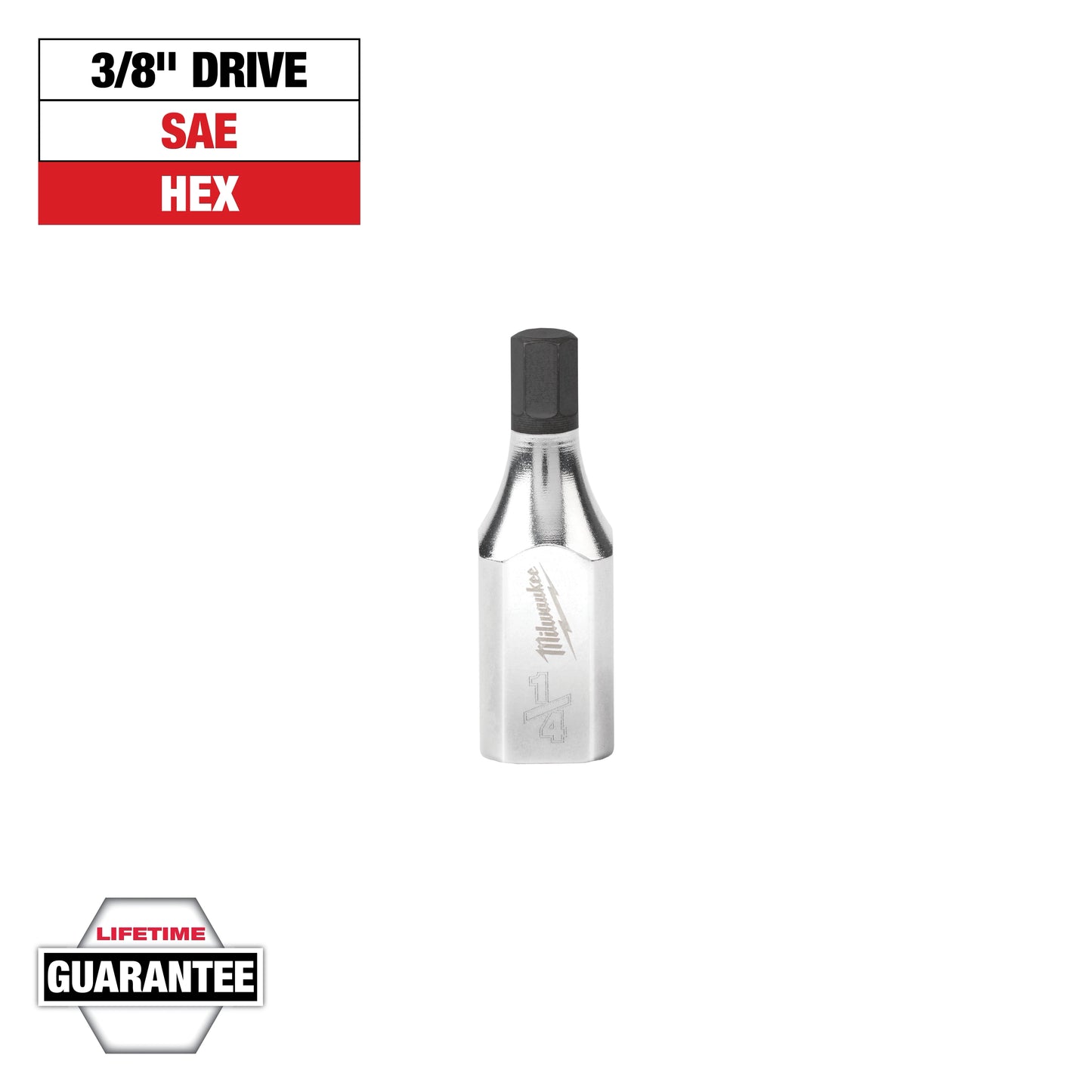 Milwaukee 3/8" Drive 1/4" Hex Bit Socket — 45-34-1045