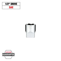 Milwaukee 1/2" Drive 1" SAE 6-Point Socket with FOUR FLAT™ Sides — 45-34-9108
