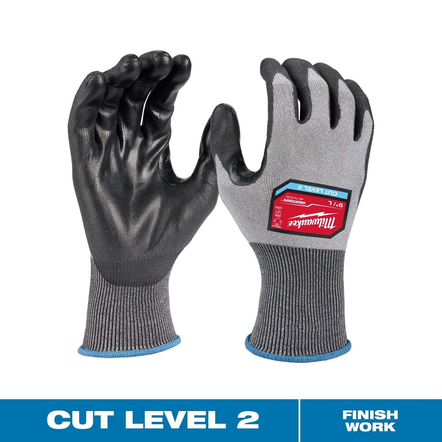 Milwaukee Cut Level 2 High Dexterity Polyurethane Dipped Gloves - S — 48-73-8720
