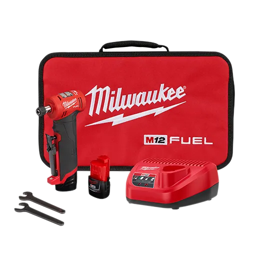 Milwaukee® 2485-22, M12™ FUEL™ 1/4" Right Angle Die Grinder, Kit